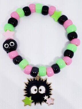 Handmade My Neighbor Totoro Soot Sprite Spirited Away Kandi Bracelet